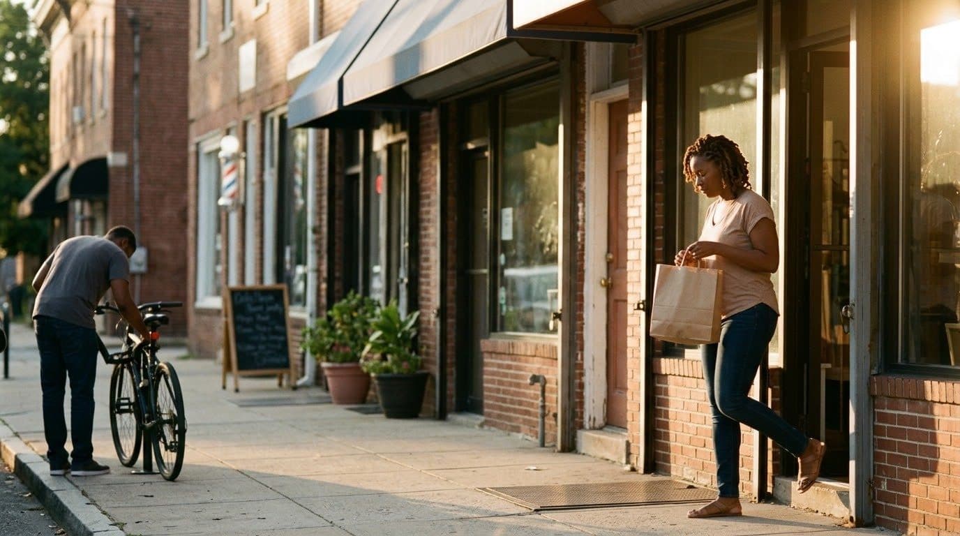Black-owned businesses and storefronts